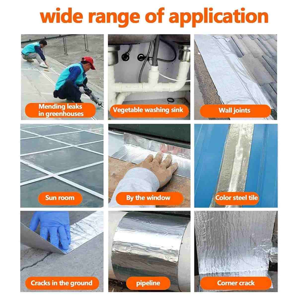 CrackGuard SealPro Aluminium Foil Tape – All-Weather Leak & Crack Sealant